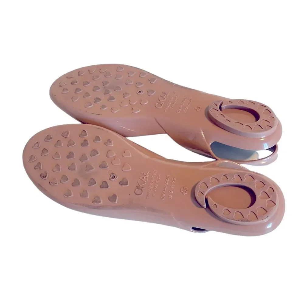 Oka b Okabashi‎ Nude Sling Back Sandal, Size 9 EU 39